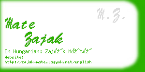 mate zajak business card